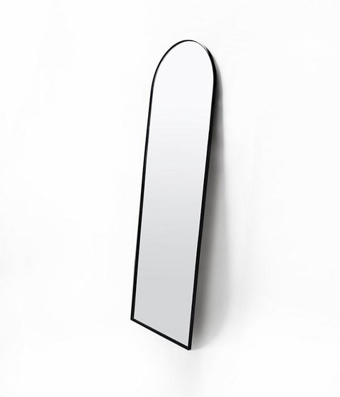 Full Length Black Arch Mirror - Thin Frame 