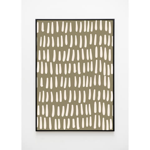 Olive Fields Framed Canvas