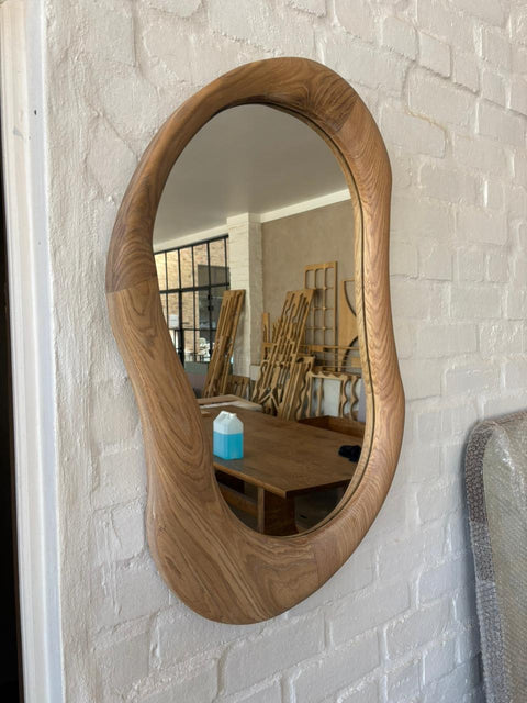 The Contour Oak Mirror