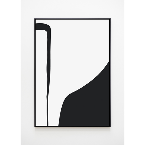Ciprianni Black Abstract 1 Framed Canvas