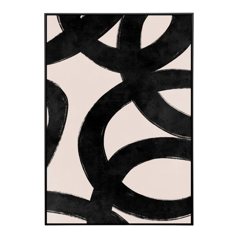 Line Art Abstract 1 Framed Canvas