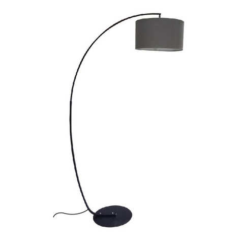 Black Arch Floor Lamp with Shade