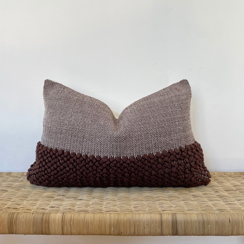 Off Centre Chocolate Bobbles Cushion