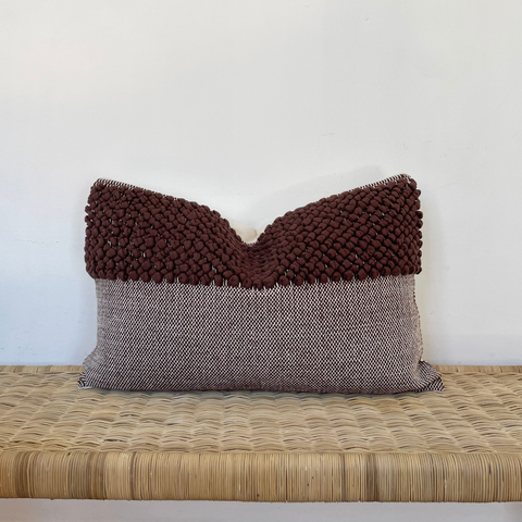 Off Centre Chocolate Bobbles Cushion