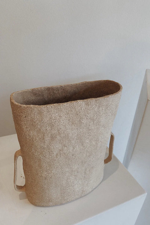 Thin Handled Sandy Vessel