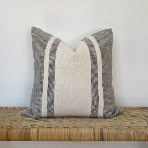 Provencal Stripe on Natural Cushion