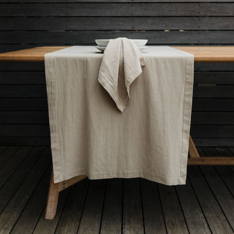 Stonewashed Cotton Sand Table Runner