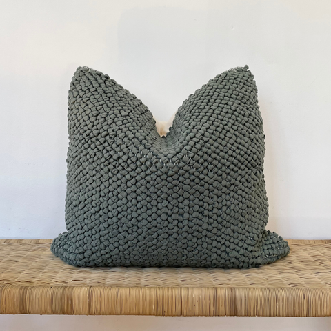 Bobbles Green Cushion