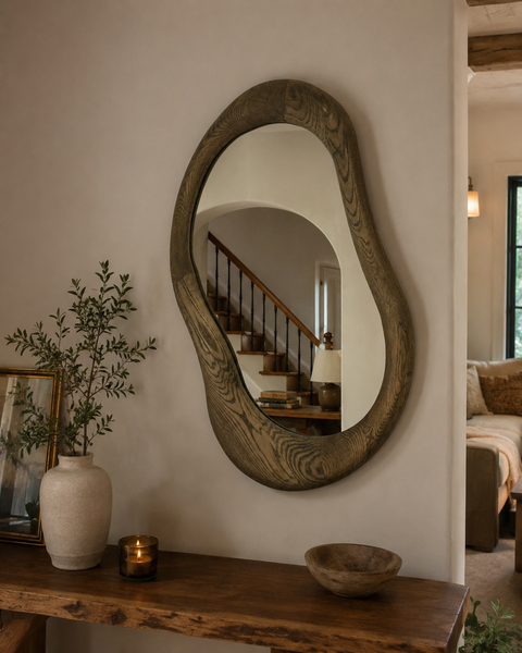 The Contour Oak Mirror