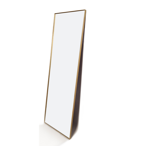 Full Length Rect Gold Mirror - Thin Frame 