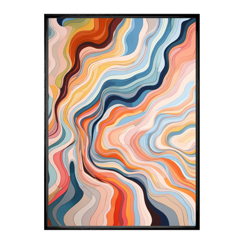 Flowing Hues Framed Canvas