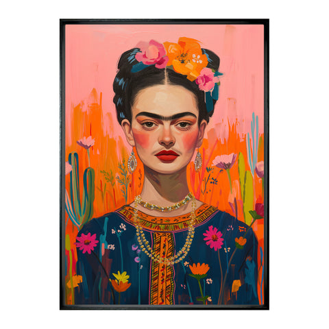 Fierce Frida Framed Canvas