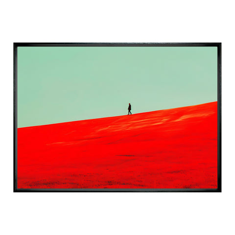 Red Dune Framed Canvas