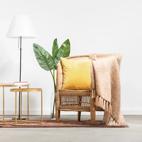 Latte Mohair Blanket