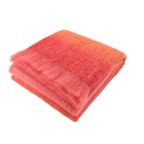 Coral Mohair Blanket