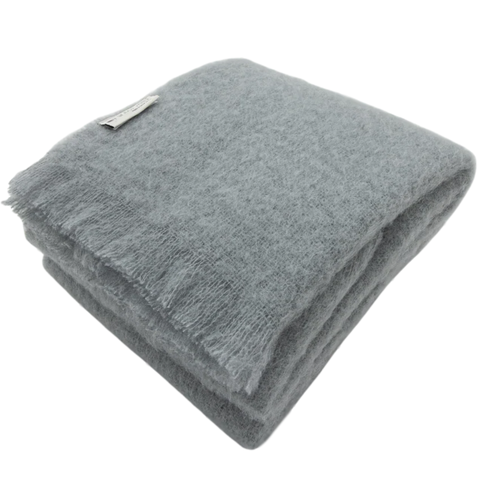 Silver Ash Mohair Blanket