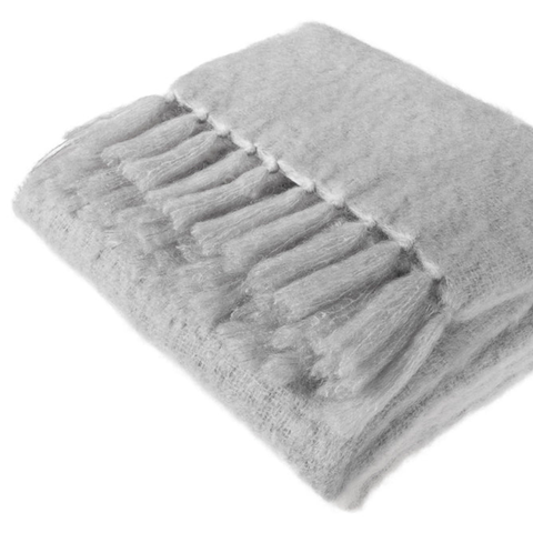 Silver Mohair Blanket