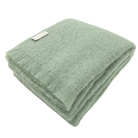 Sage Mohair Blanket