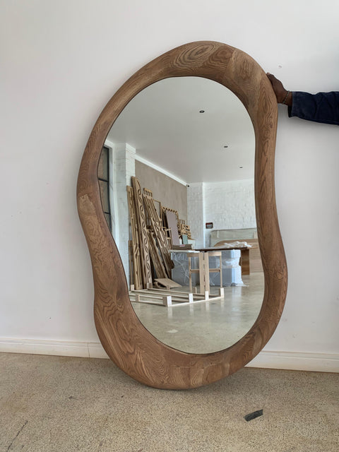 The Contour Oak Mirror