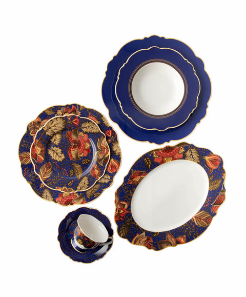 Blue Fern Oval Platter - Art of Curation