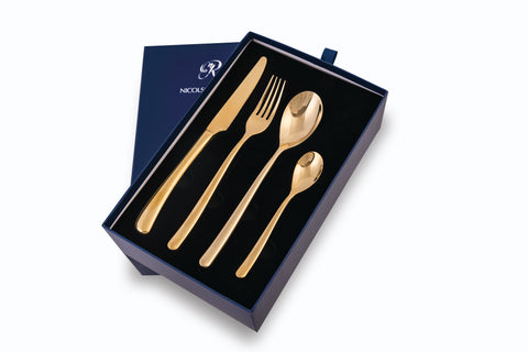 Buddha Gold Cutlery 16 or 24 piece Set