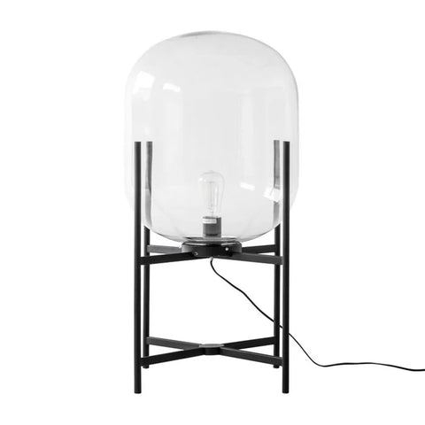 Clear Glass Pedestal Lamp