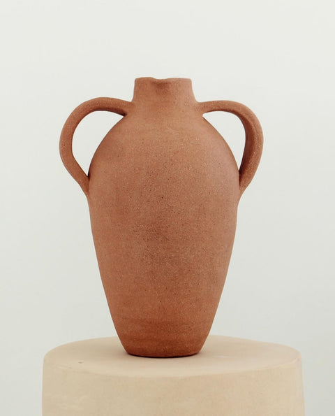 Large 3 Handle Terracotta Jug