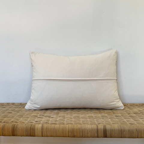 Boho Black on Natural Cushion