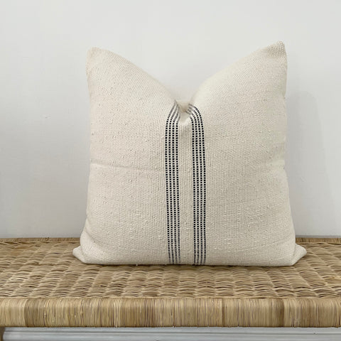 Central Stripe on Natural Cushion