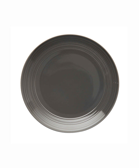Embossed Lines Dark Grey Dinner Plate - Art of Curation