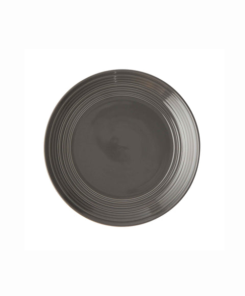 Embossed Lines Dark Grey Side Plate