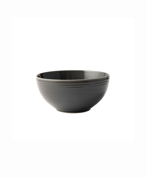 Embossed Lines Dark Grey Cereal Bowl - Art of Curation