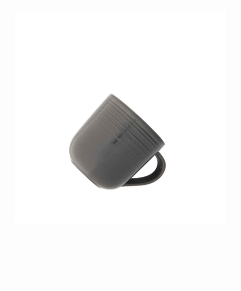 Embossed Lines Dark Grey Coffee Mug - Art of Curation