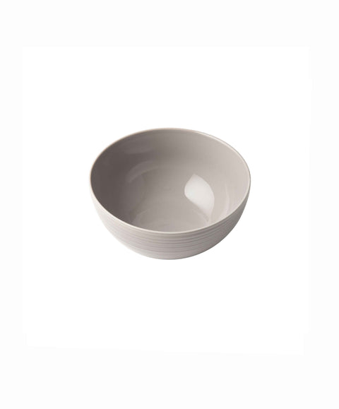 Embossed Lines Light Grey Cereal Bowl - Art of Curation