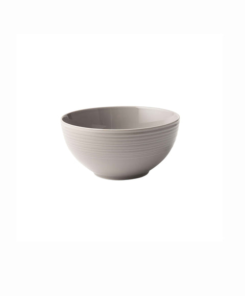 Embossed Lines Light Grey Cereal Bowl - Art of Curation