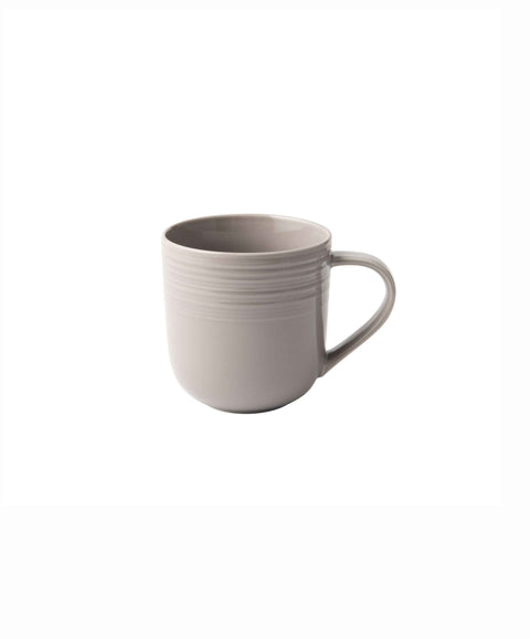 Embossed Lines Light Grey Coffee Mug - Art of Curation