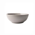 Embossed Lines Light Grey Salad Bowl - Art of Curation