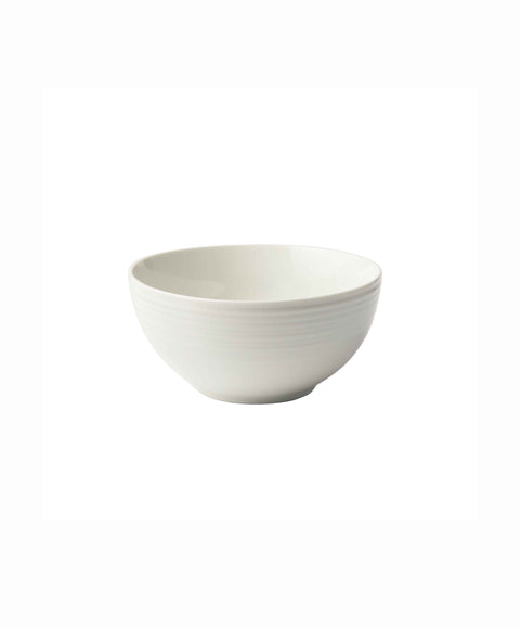 Embossed Lines Cream Cereal Bowl - Art of Curation