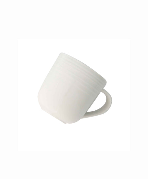 Embossed Lines Cream Coffee Mug - Art of Curation