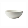 Embossed Lines Cream Salad Bowl - Art of Curation