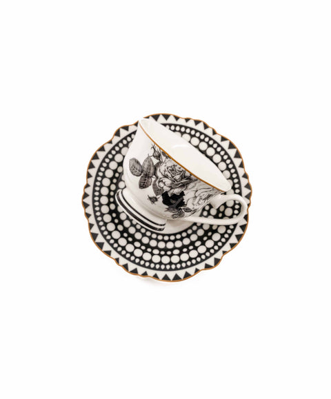 Black Rose Cup & Saucer - Art of Curation