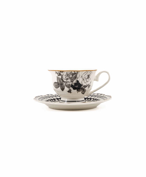 Black Rose Cup & Saucer - Art of Curation