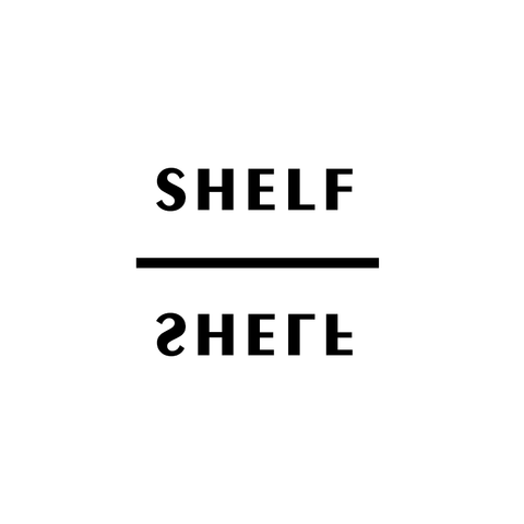 Black shelf text mirrored