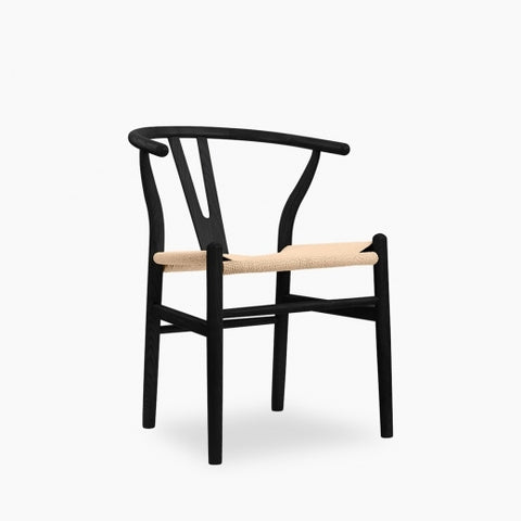 Wishbone chair Black Stained Beech