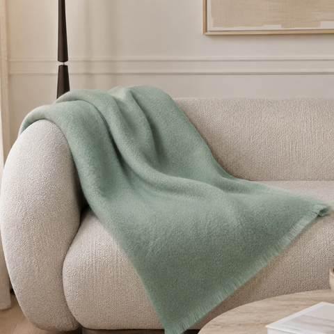 Sage Mohair Blanket