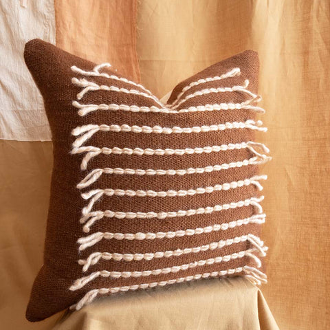 Strata Cushion | Chocolate Lox