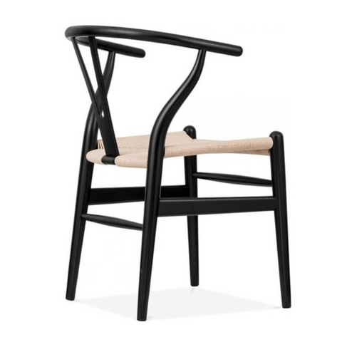 Wishbone chair black