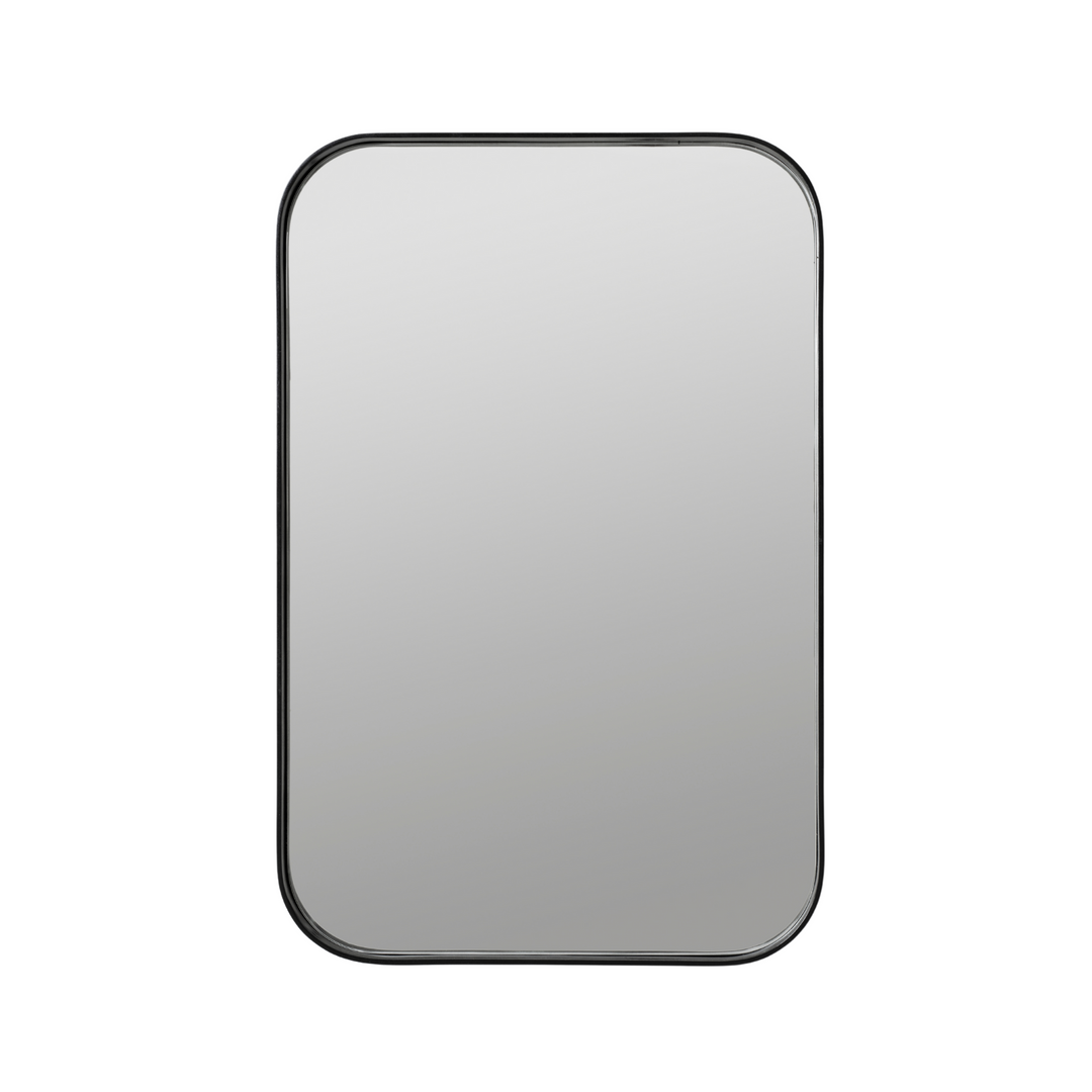 Black Rounded Rectrangle Deep Frame Rounded Rectangle Mirror - Black – Art of Curation