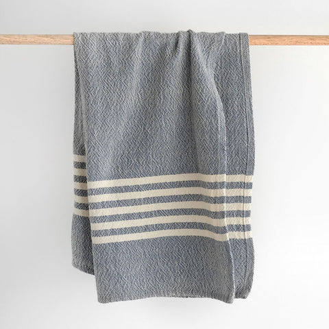 Medium Contemporary Towel - Indigo