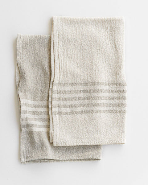 Medium Contemporary Towel Inverse Set - Stone